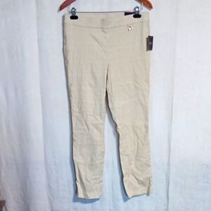 Rafaella Tan Geometric Pattern Pull-on Ankle Length Pant Size 10 NWT